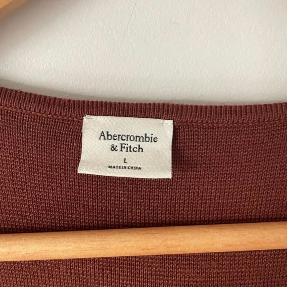 Abercrombie & Fitch A&F Long-sleeve Half-zip Mini Sweater Dress  Large NWT - Picture 7 of 8